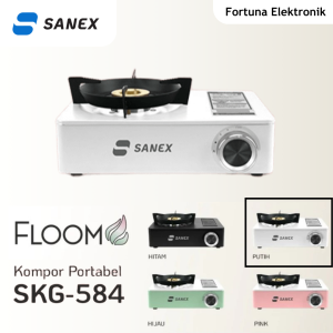 Sanex Kompor Gas Portable SKG 584 Floom Series Portable Stove Minimalis 2 in 1