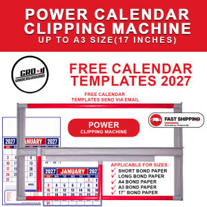 CALENDAR CLIPPING MACHINE - 2 FOLDS - POWER CLIPPING - up to 17 inches