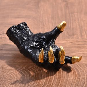 HUNIU 3D Bàn tay Phù Thủy Gothic Nhựa Móc treo túi Sáng Tạo Trang trí Tượng bàn tay mô phỏng Dành cho gia đình
