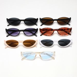 MUNCHX Half-frame Cat Eye Sunglasses Scratch Resistant Street Photography Sun Glasses Vintage Anti UV Women Eyewear Summer