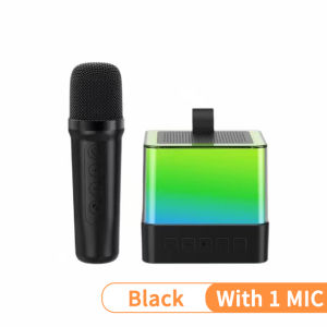 VAORLO Bluetooth 5.3 PA Speaker Dual Microphones Wireless Karaoke Machine HIFI Surround Subwoofer Boombox KTV DSP Sound System Colorful Ambient Lights Support TF/U-Disk/AUX Play For Home Party Christmas Birthday Kids Gift