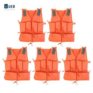 Ueblock✈ 5 PCS Adult Life Jacket W/Whistle Boats Fishing Vest Swimming Drifting Vest for Boating Kayaking & Water Sports