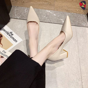 Katerina Fashion Korean Pointed Closed Shoes Heels Sandals For Women Casual Office Girl #AB-57