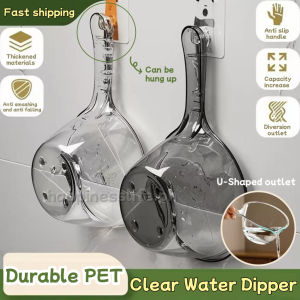 Japanese Transparent PET Water Dipper Clear Tabo Aesthetic Transparent Scooper Bathroom Toilet Dip Buckets