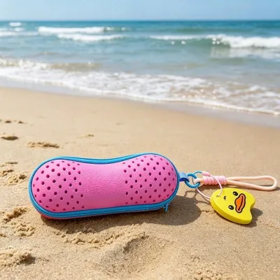 JESSLILY Ventilated Hole Goggle Storage Case Shockproof Protect EVA Hard Shell Swim Glasses Box Portable Cartoon EVA Carry Case Swimming Training