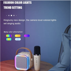 New Bluetooth Speaker K12 Dual Microphone Bluetooth Speaker Wireless Professional 3D Sound Portable High-end Audio For KTV Karaoke