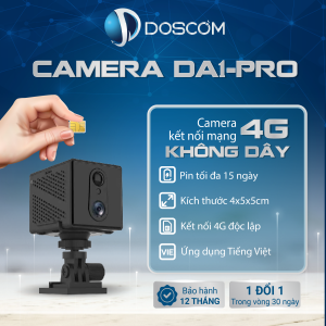 Camera 4G Doscom DA-1 Pro Thời Lượng Pin Tối Đa 15 Ngày Phát Hiện Chuyển Động - Tích Hợp Hồng Ngoại Quay Đêm