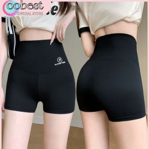 oobest【Delivery 2-3 days】 Buy 1 Take 1 High-Waist Yoga Shorts for Women Summer Thin Shark Pants Soft Comfortable Breathable Hip-lifting Safety Pants