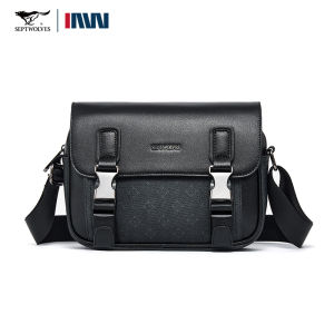 SEPTWOLVES waterproof mens Messenger bags Leather with ipad mini compartment Crossbody shoulder bags for men Work Office Business