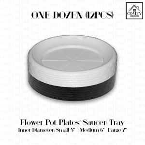 One Dozen (12pcs) Flower Pot Catcher Tray Catch Plate/Round Pot Base Saucer Wholesale