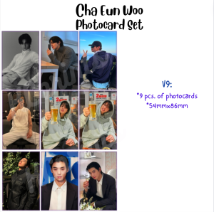 ASTRO CHA EUN WOO Photocard PC set KPOP Fan made 9 pcs