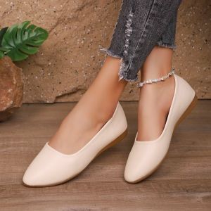 Free Shipping In Stock Plus-Size Single Shoes New Spring/Autumn Styles Shallow-Toe Slip-On Loafers Casual WomenS Single Shoes