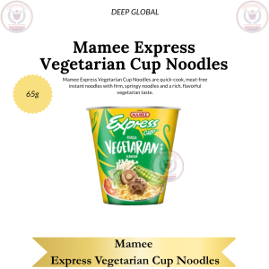 Mamee Express Vegetarian Cup Noodles 65g - Quick 3-Minute Prep Instant Noodles in Multiple Flavors Curry Tom Yam Chicken
