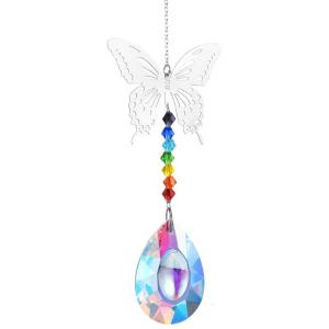 Suncatchers Mặt dây chuyền bướm lăng kính sunchine catchers đầy màu sắc Đồ treo trang trí windchimes cho cửa sổ kiểu dáng