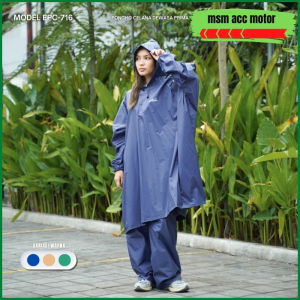 Jas Hujan Ponco Celana Elmondo Prima 716 Premium Mantel Stelan Poncho Lengan Dewasa Pria dan Wanita