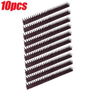 10ชิ้น หนามกันนกพลาสติก รั้ว กำแพง ป้องกันการโจรกรรม หนามกันนกพิราบและแมว เครื่องมือสำหรับระเบียงดาดฟ้ากลางแจ้ง