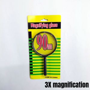 1PC 3X 90mm Handheld Reading Magnifier Plastic Magnifying Glass Educational Tool