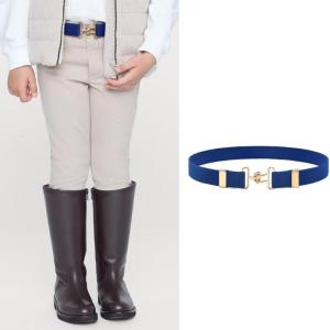 Breathable Stretchable Belt For Children Adjustable Length Secure Metal Fastener Elastic Belt For Kids Equestrian Wear