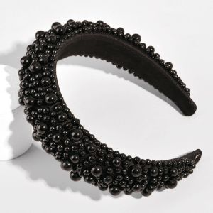 Pearl headband European and American headwear vintage hair accessory light luxury hair accessory hair clip headband for prom