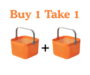 Pastel Flex Mesh Utility Basket – Portable Plastic Storage with Handle