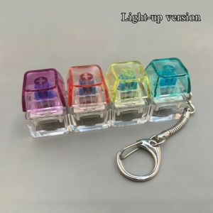 🔥Local Stock🔥4/9 Keys Keyboard Fidget Decompression Toy Fidgets Clicker Toys with LED Lights Keyboard Keychain Pass Time Stress Relief Decompression Toys