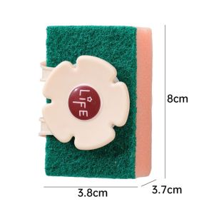 Sink Flower Shaped Sponge Wiping Storage Rack Kitchen Spoon Spatula Suction Cup Drain Hook Multi Functional Pot Lid Storage Rack with A Sponge