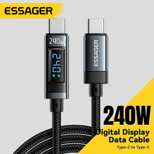 Essager PD 240W Super Fast Charging Type-C Cable Quick Charge PD 3.1 Type C Cable 5A For iPhone16 15 Xiaomi Redmi Black Shark HUAWEI Mate 60 Pro Oneplus Samsung Honor OPPO VIVO C-C Wire