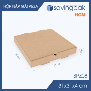 SPZ08 - 31x31x4 cm - 60 Hộp nắp gài pizza đa dụng - Hộp nắp gập hộp carton gói hàng hộp quà