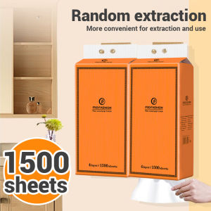 【Buy 2 Take 2】1500 Sheets Wall-Mounted Tissue Paper Towel Large Size Paper Super Tough Toilet Paper