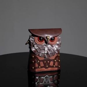 Túi đeo chéo nữ phong cách Steampunk Trung cổ mẫu mới hình cú mèo sáng tạoVí đựng tiền xu đeo chéo