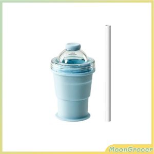 325ml Silicone Ice Cube Molder Cup Portable Foldable Ice Ball Maker with Cover Straw Tumbler 1Pc