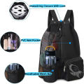 SG RumahHome® Nylon Drawstring Bag Waterproof Swim Backpack - Wet Dry Separate With Pouch Mesh Gym Beach Bag for Travel & Sport Lightweight. 