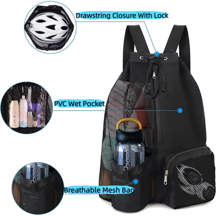 SG%20RumahHome%C2%AE%20Nylon%20Drawstring%20Bag%20Waterproof%20Swim%20Backpack%20-%20Wet%20Dry%20Separate%20With%20Pouch%20Mesh%20Gym%20Beach%20Bag%20for%20Travel%20&%20Sport%20Lightweight%20-%20Image%204