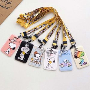 PANE5 Student Bank Card Meal Card Snoopy Lanyard Snoopy Card Holder Cartoon Card Cover Card Case