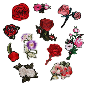 11Pieces Rose Flower Iron on Patches Embroidered Applique Sew on Clothing Patches for Clothes Bag Tshirt Backpacks Hat