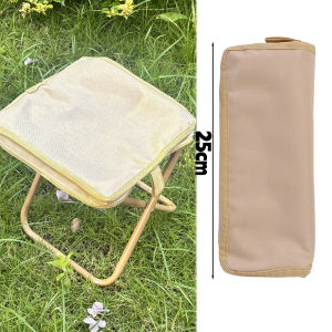 Multifunctional Camping Folding Stool with Storage Bag Beach Picnic Fishing Collapsible Chair Seat Portable Fishing Stool Fold-up Camping Chair