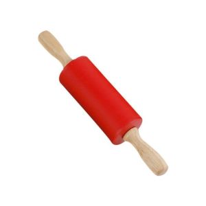 1pcs Pastry Dough Non-Stick Wooden Handle Silicone Rolling Pin Roller