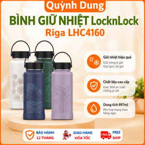 Bình giữ nhiệt LocknLock Riga LHC4160 897ml Chất Liệu Inox 304 Cao Cấp Giữ Nhiệt Lâu Chống Rò Rỉ Hàng Chính Hãng
