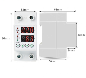 อุปกรณ์ป้องกันแรงดันไฟฟ้าเกิน 40A 63A อุปกรณ์ป้องกันไฟตก กระแสเกิน อุปกรณ์ป้องกันไฟเกิน/ ไฟตก Sinotimer ไฟกระชากปรับตั้งค่าแรงดัน ตัวกันไฟกระชาก ตัวกันไฟตก ชิโนทามเมอร์ ac Over Voltage and Under Voltage protective device protector Relay