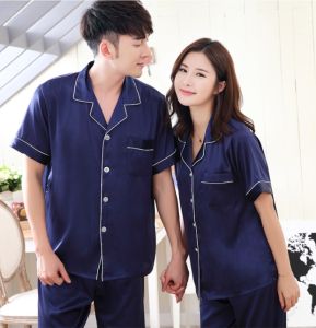 2103 ส่งจากไทย ชุดนอน ชุดนอนผ้าซาติน ชุดนอนไม่ได้นอน ชุดนอนสีพื้น ชุดนอนผู้ชาย ชุดนอนผู้หญิง ชุดนอนซาติน