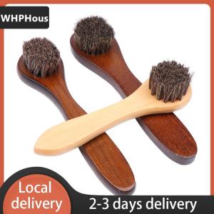 [COD] WHPHous Ship within 24 hours 1PC Shoe Boot Polish Shine Cleaning Dust Removal Durable Shoe Brush Long Wood Handle Bristle Horse Hair Brush