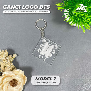GANTUNGAN KUNCI AKRILIK LOGO BTS SEHARI JADI TANPA MINIMAL ORDER