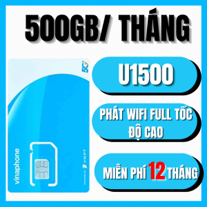 ( TRỌN GÓI 1 NĂM ) Sim/eSim Data 5G Vinaphone Tặng 500GB/Tháng Tốc Độ Cao Chuyên Dùng Mạng Phát Wifi 12VD89P 12D159V Fhappy D500 U1500 12TD49 12THAGA70N 12VD120M 12FCLUB | FREESHIP - CHƯA KÍCH HOẠT