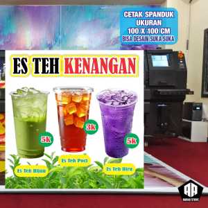 Cetak Spanduk Banner ES TEH KENANGAN Costom Desain