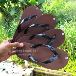SENDAL JEPIT FLAT SANTAI CEWEK DEWASA WARNA COKLAT SOFT TERMURAH