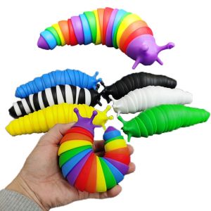 Flexible Fingertip Snail Sensory Toy Antistress Squirming Fidget Toys Autism Chiledren Gift Decompression Slinky Slug