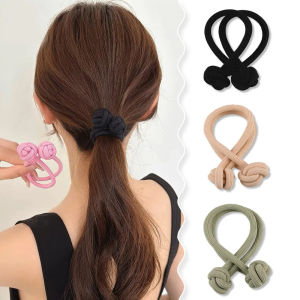 High Ponytail Rubber Bands Hair Band Elastic Head Rope For Women Korean Scrunchies Hair Tie Knotted Hair Ropes Hair Accessories