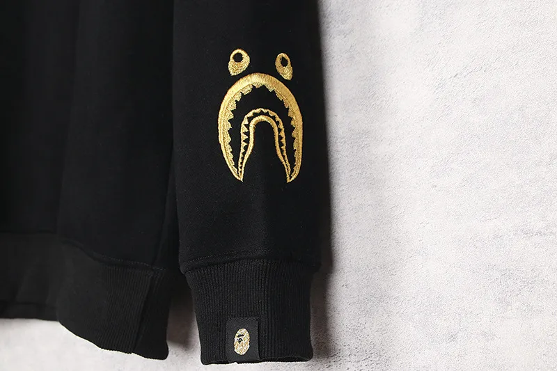 Black gold bape shop hoodie