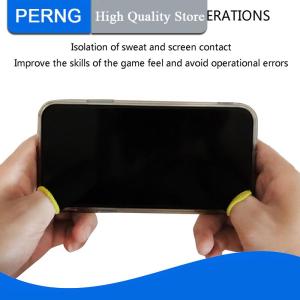 [PERNG] Tehe 1 Pair Mobile Game Sweat-proof Fingers Gloves Touch Screen Thumbs Finger Sleeve