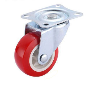 4Pcs/Lot 1-3inch Furniture Caster PVC Red Universal Wheel Swivel Caster Roller Wheel For Platform Trolley Accessory